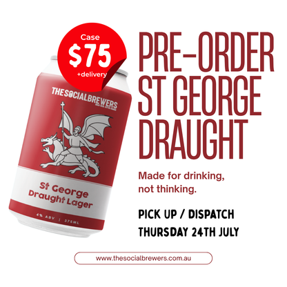 St George Draught Lager - 375mL Cans